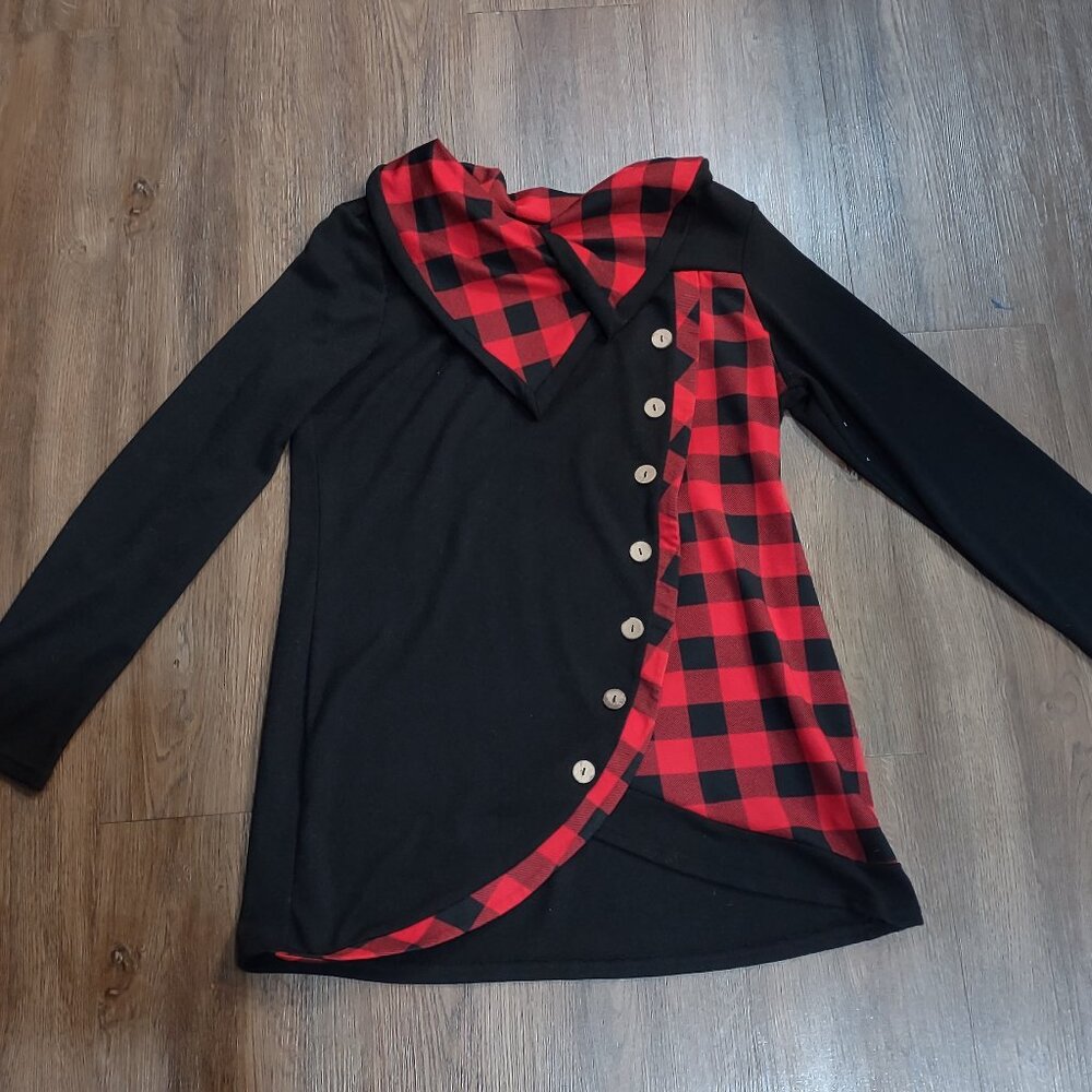 Rosegal Size L Baggy Pullover Sweater Dress With Buttons